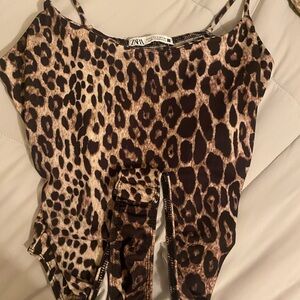 Zara Animal Print Bodysuit